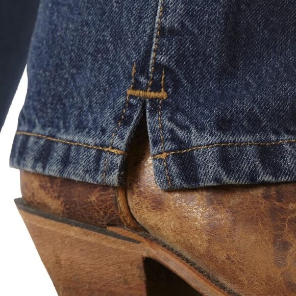 Womens Cash Mid Rise Vented Hem Riding Jeans Boot Cut Comfortable Fit - Picture 6 of 6